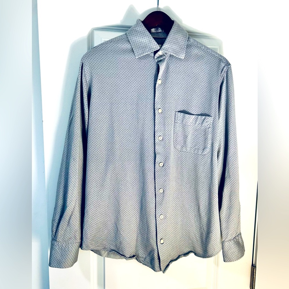 Peter Millar 100% Cotton long sleeve button down shirt blue Excellent condition